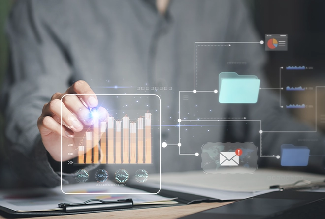 Persona usando gráficos