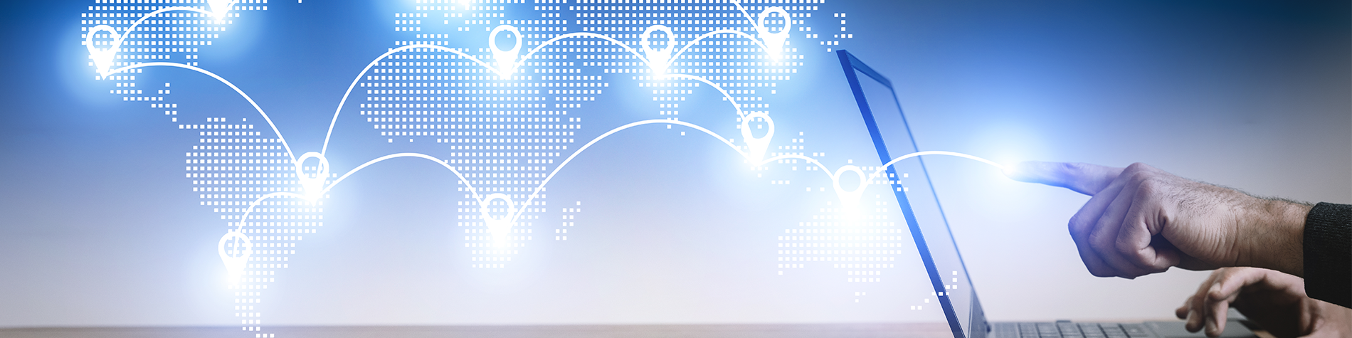 Computadora mostrando Norteamérica