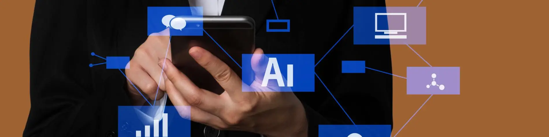 Persona agarrando chip de IA