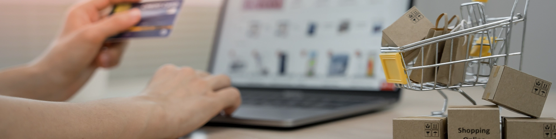 Persona comprando en línea