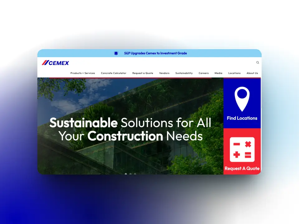 Captura de pantalla servicio de administración web a la medida Liferay Cemex