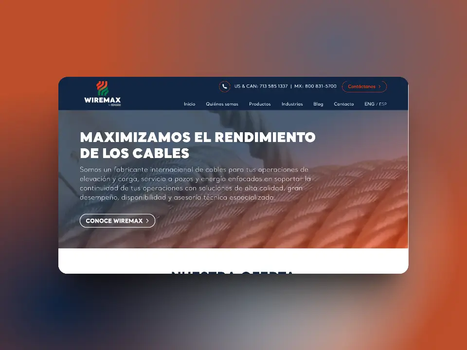 Captura de pantalla Diseño y Desarrollo Web a la medida Wiremax
