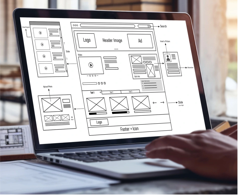 Personas realizando mockups